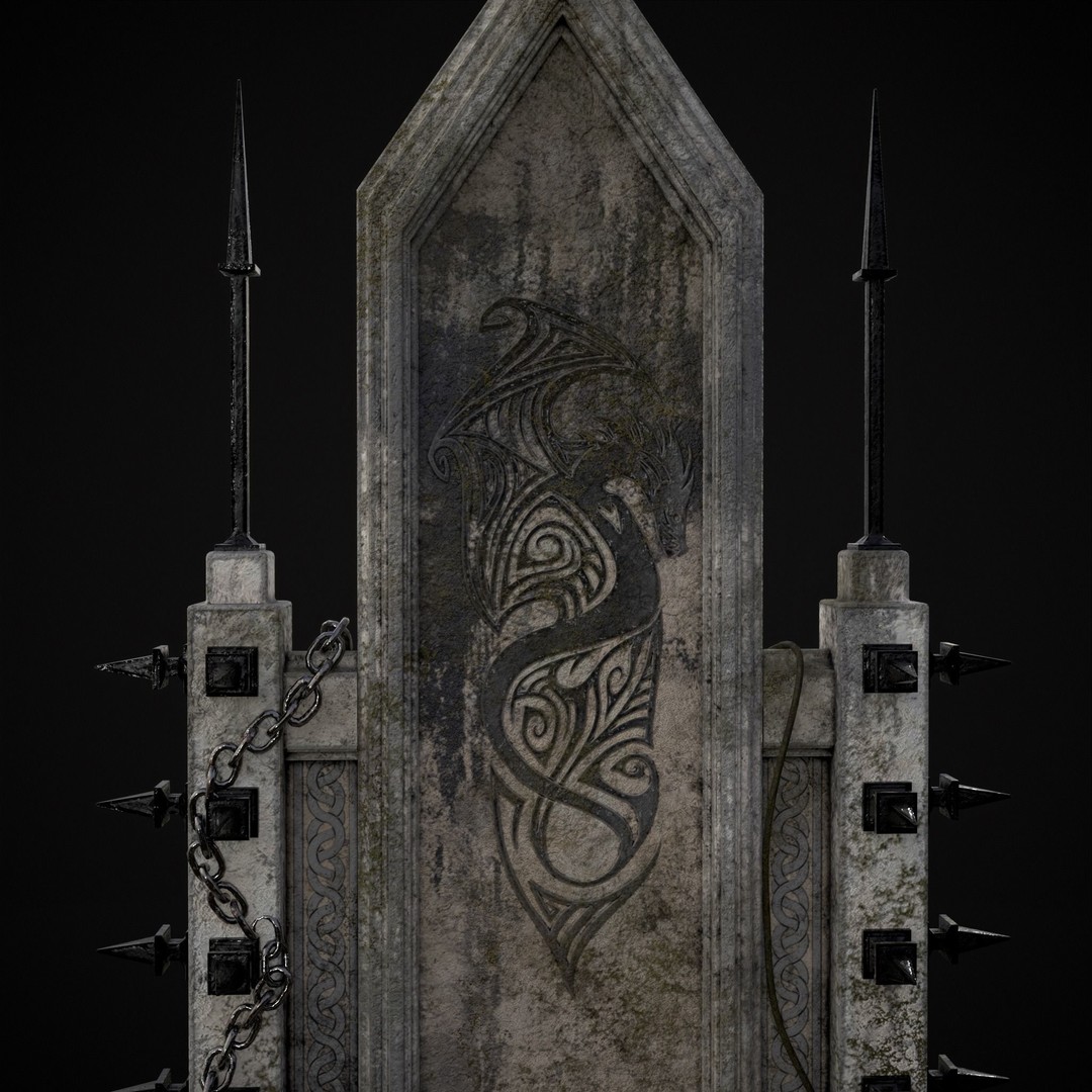 Gothic Crypt Stone Throne 3D Model – Low Poly PBR Game Asset, FBX - View 18