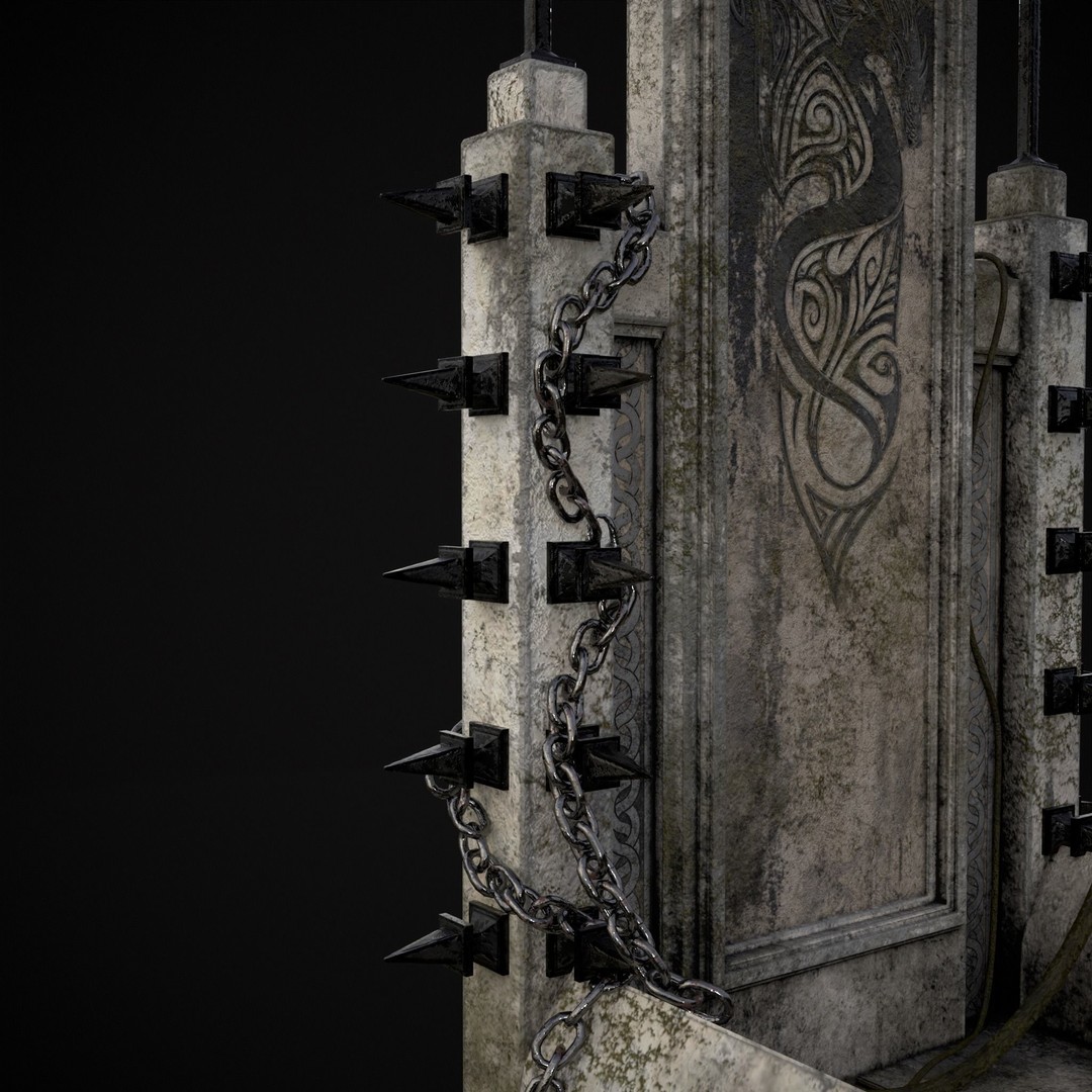 Gothic Crypt Stone Throne 3D Model – Low Poly PBR Game Asset, FBX - View 22