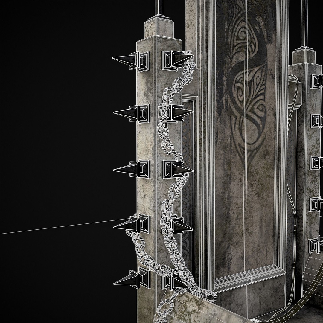 Gothic Crypt Stone Throne 3D Model – Low Poly PBR Game Asset, FBX - View 23