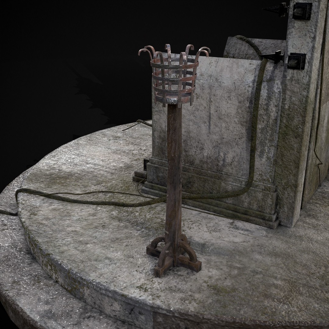 Gothic Crypt Stone Throne 3D Model – Low Poly PBR Game Asset, FBX - View 26