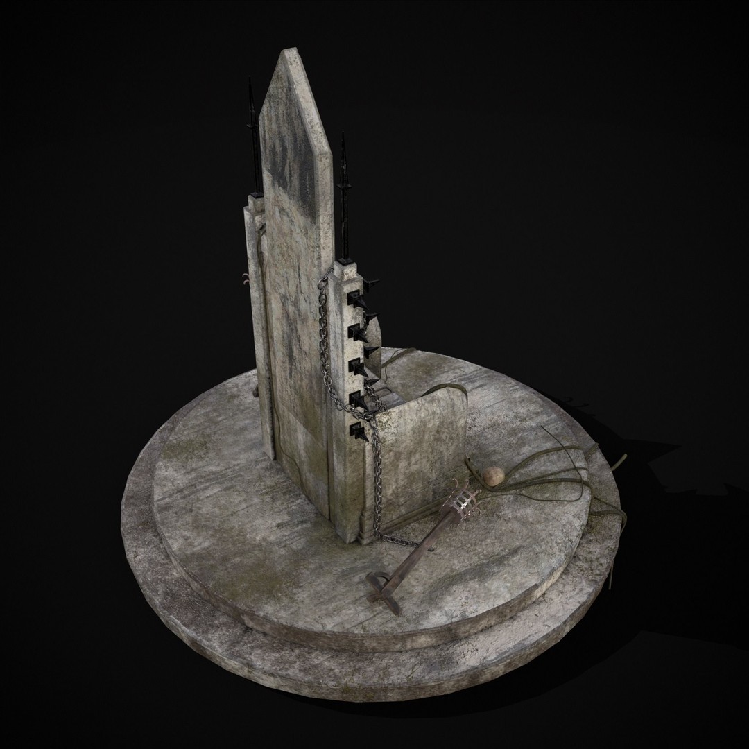 Gothic Crypt Stone Throne 3D Model – Low Poly PBR Game Asset, FBX - View 6