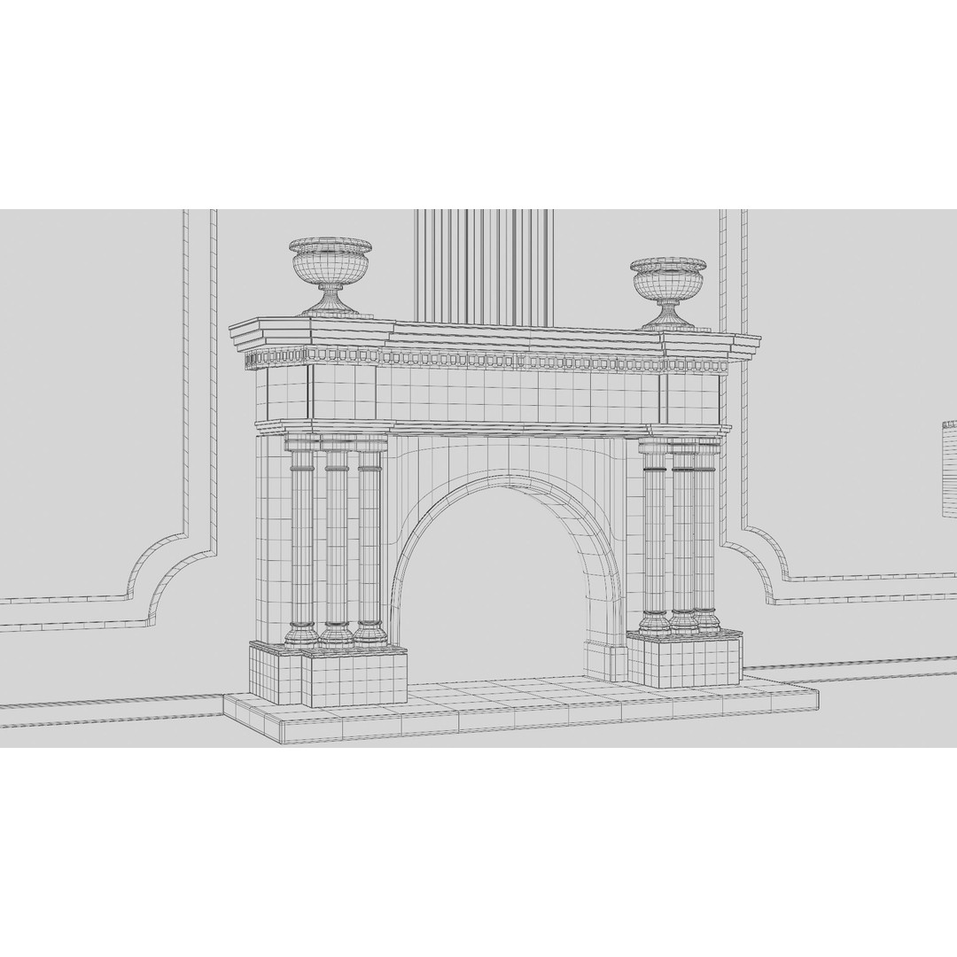 Baroque Living Room 3D Model – Classic Interior Scene, FBX, OBJ, Blender - View 26