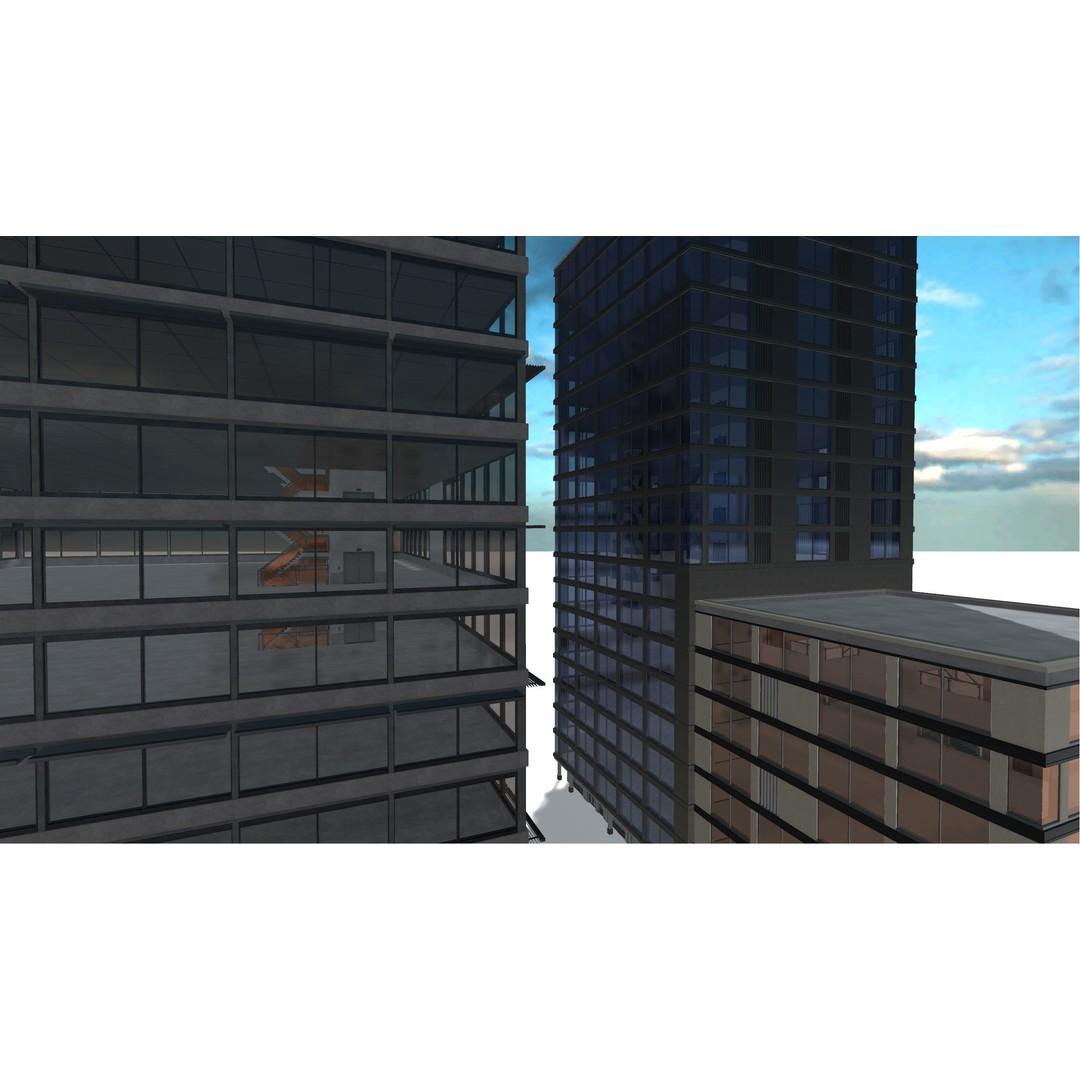 Modular Building Pack 3D Model – Low Poly Architectural Asset, FBX - View 16
