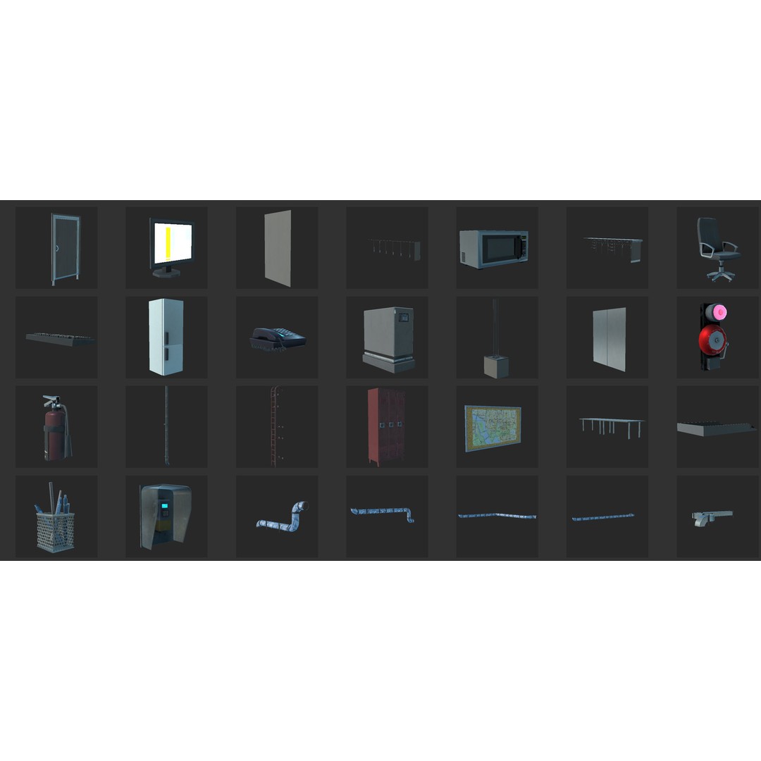 Modular Building Pack 3D Model – Low Poly Architectural Asset, FBX - View 23