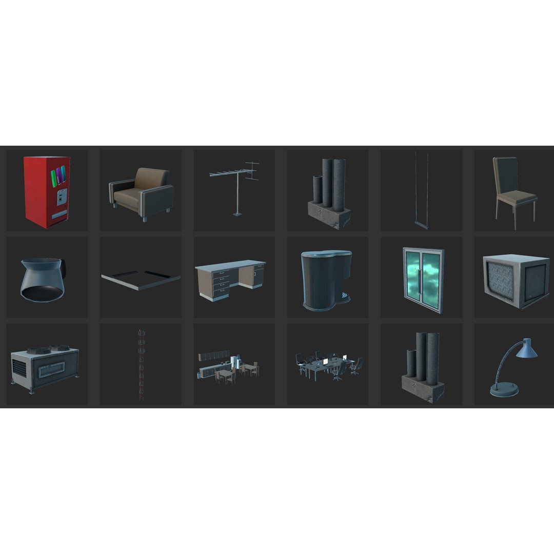 Modular Building Pack 3D Model – Low Poly Architectural Asset, FBX - View 24