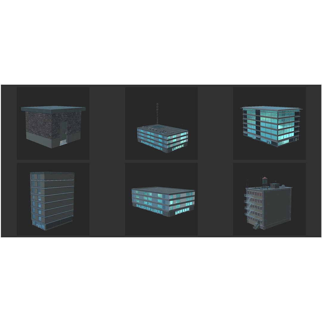 Modular Building Pack 3D Model – Low Poly Architectural Asset, FBX - View 25