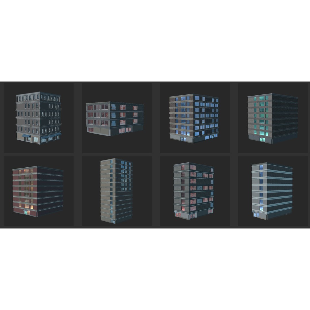 Modular Building Pack 3D Model – Low Poly Architectural Asset, FBX - View 26