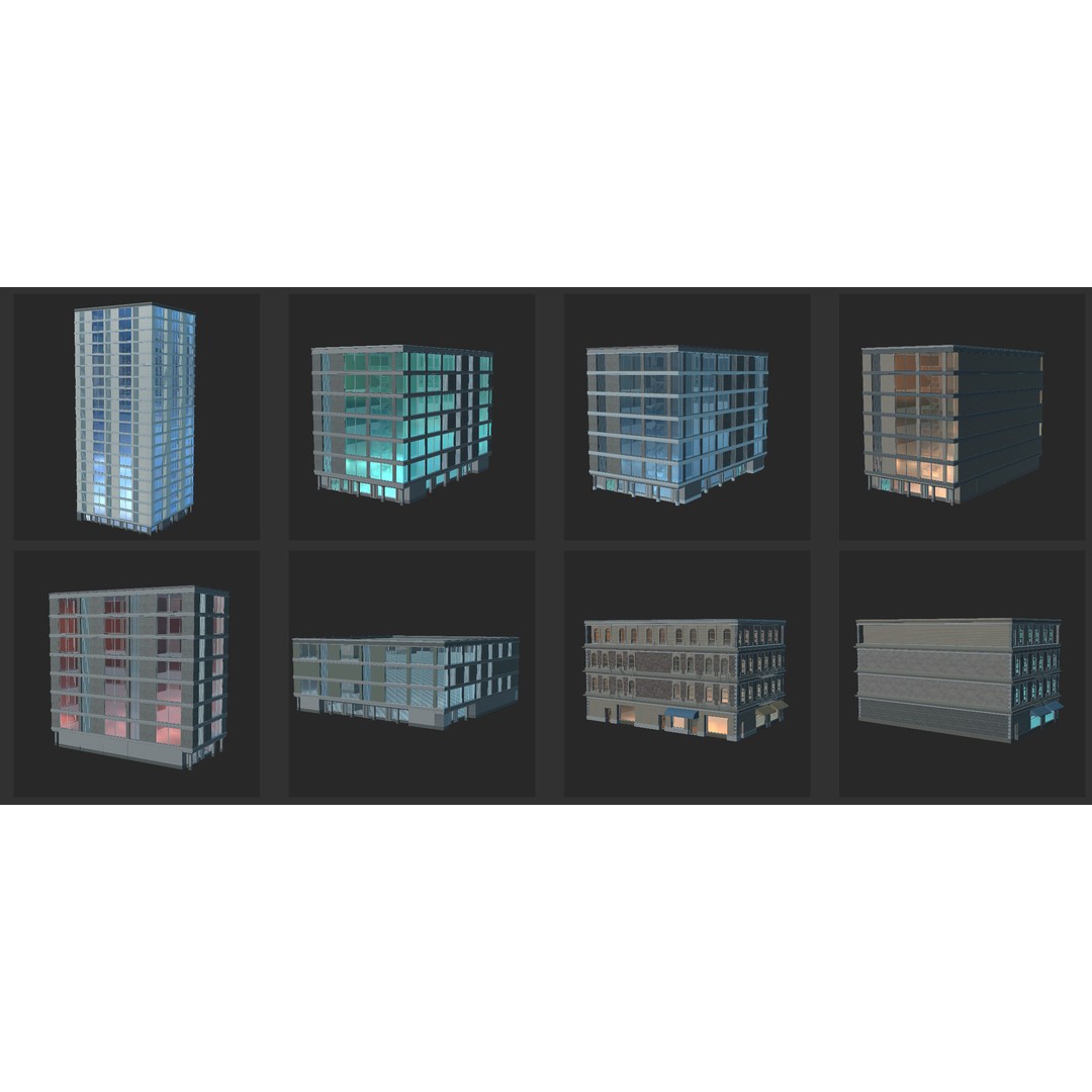 Modular Building Pack 3D Model – Low Poly Architectural Asset, FBX - View 27
