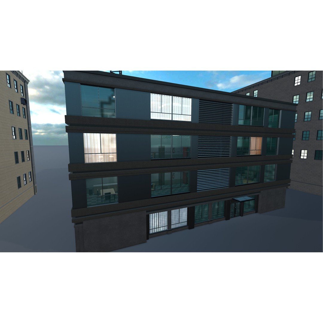 Modular Building Pack 3D Model – Low Poly Architectural Asset, FBX - View 8