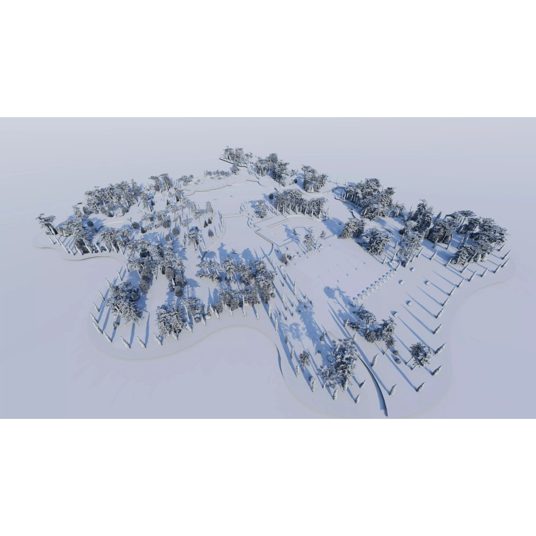 Public Park 3D Model – Private Park Landscape, Game-Ready Formats - View 18