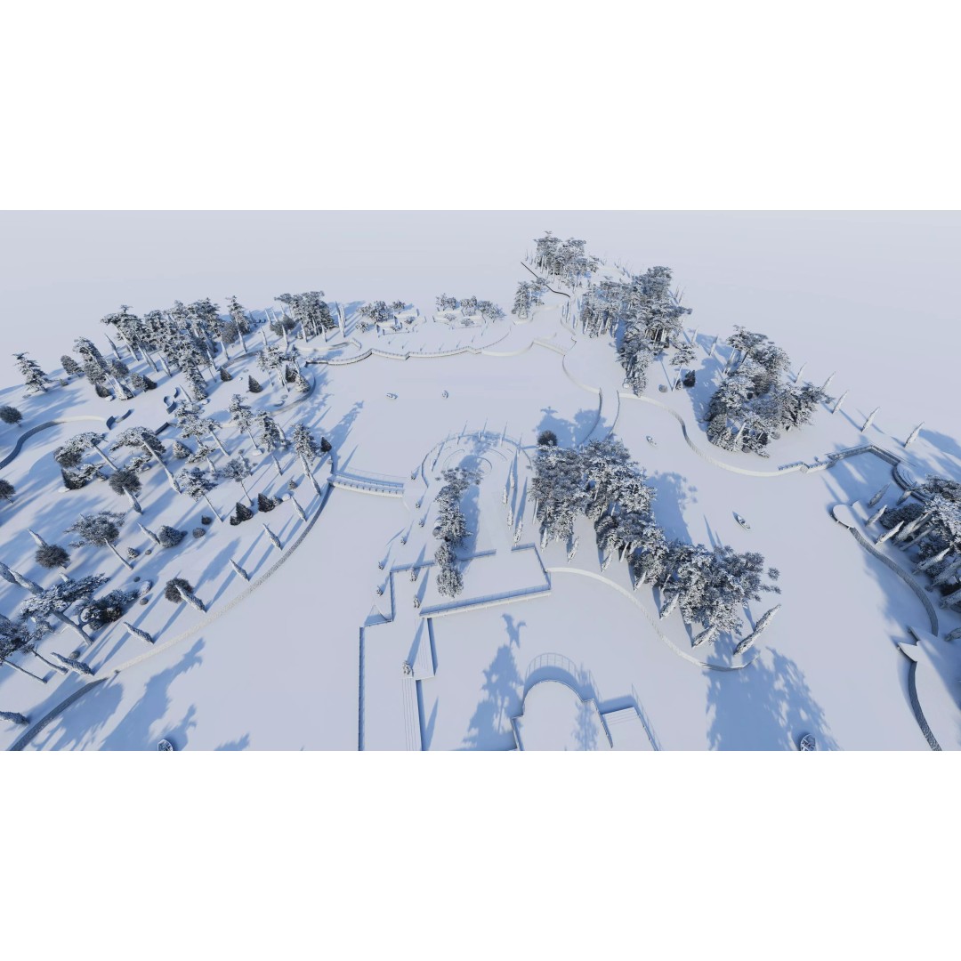 Public Park 3D Model – Private Park Landscape, Game-Ready Formats - View 25