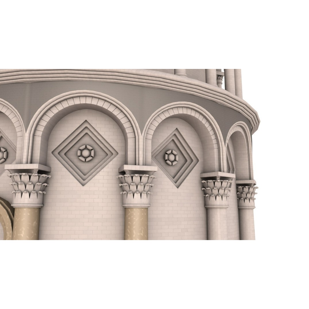 Leaning Tower of Pisa 3D Model – Realistic Architectural Asset, FBX, OBJ - View 12
