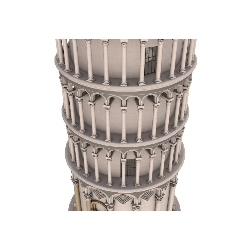 Leaning Tower of Pisa 3D Model – Realistic Architectural Asset, FBX, OBJ - View 13