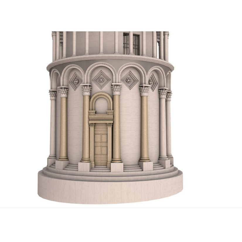 Leaning Tower of Pisa 3D Model – Realistic Architectural Asset, FBX, OBJ - View 4