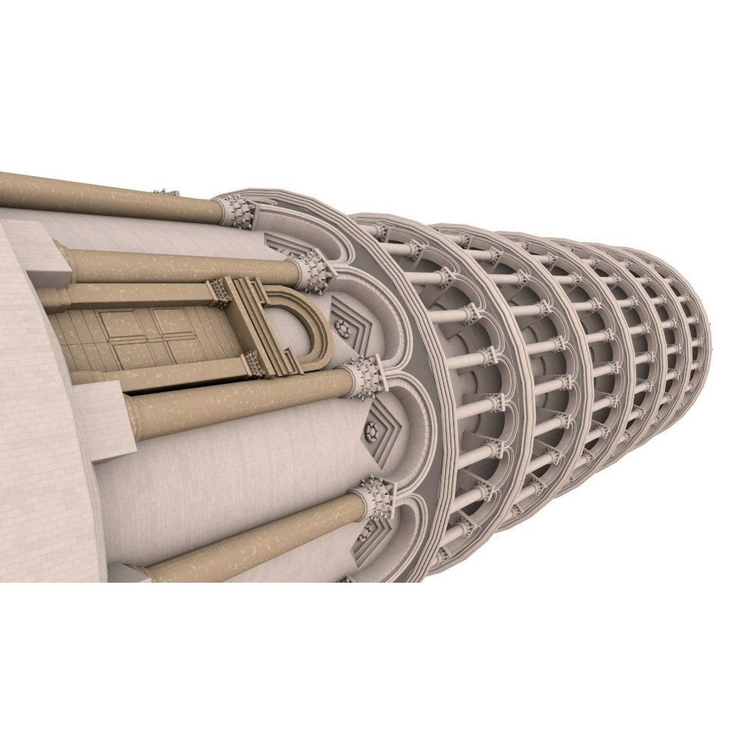 Leaning Tower of Pisa 3D Model – Realistic Architectural Asset, FBX, OBJ - View 9