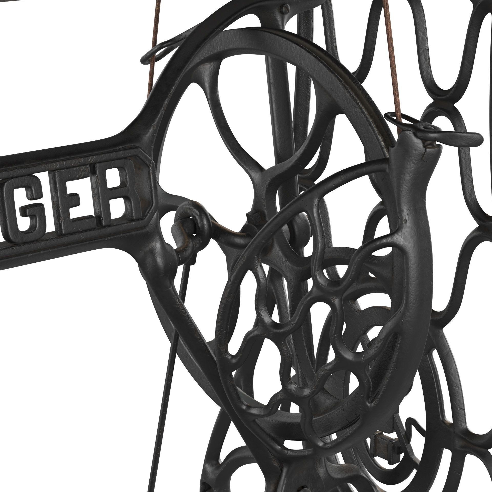 Rare Singer Sewing Machine - Game-Ready 3D Model - View 22