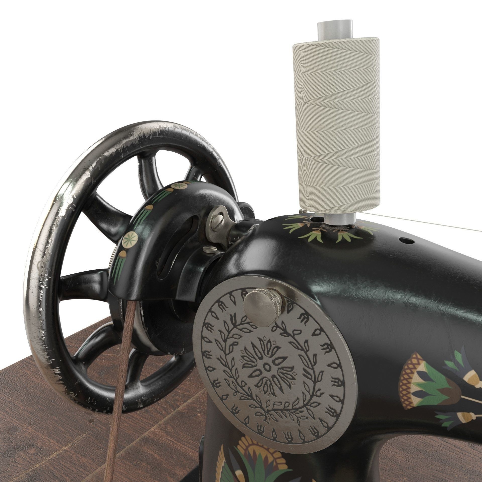 Rare Singer Sewing Machine - Game-Ready 3D Model - View 24