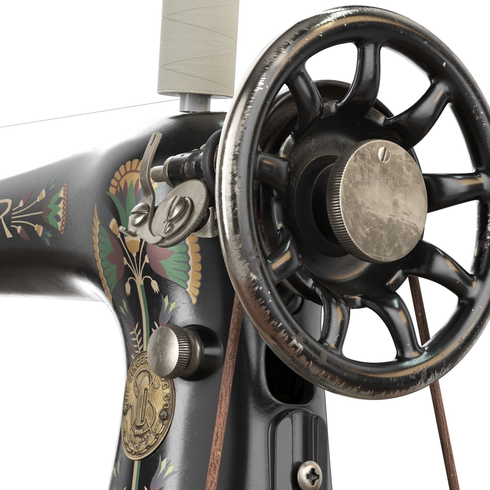 Rare Singer Sewing Machine - Game-Ready 3D Model - View 3