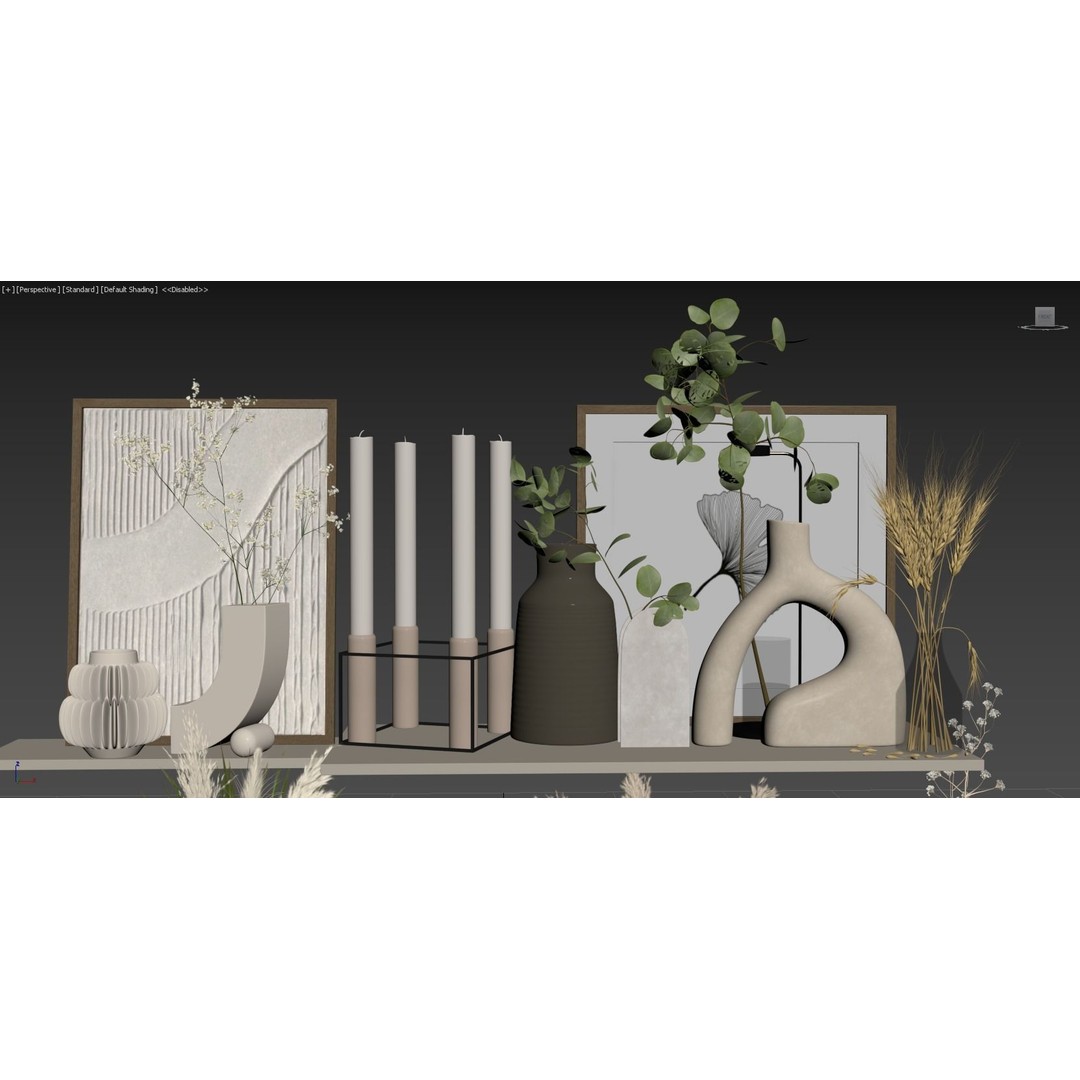 Decorative Set 117 3D Model – High Poly Architectural Decoration, OBJ - View 11