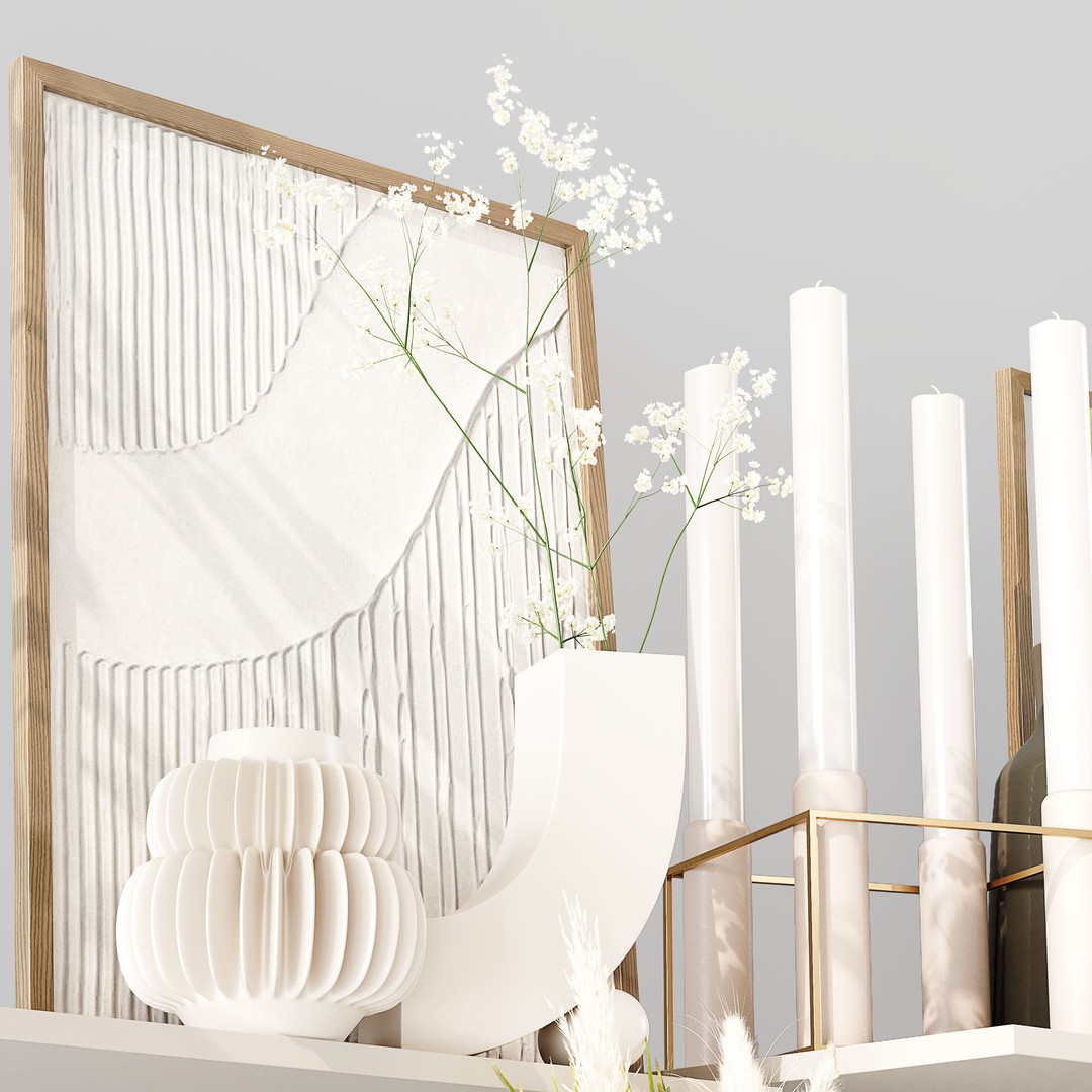 Decorative Set 117 3D Model – High Poly Architectural Decoration, OBJ - View 6