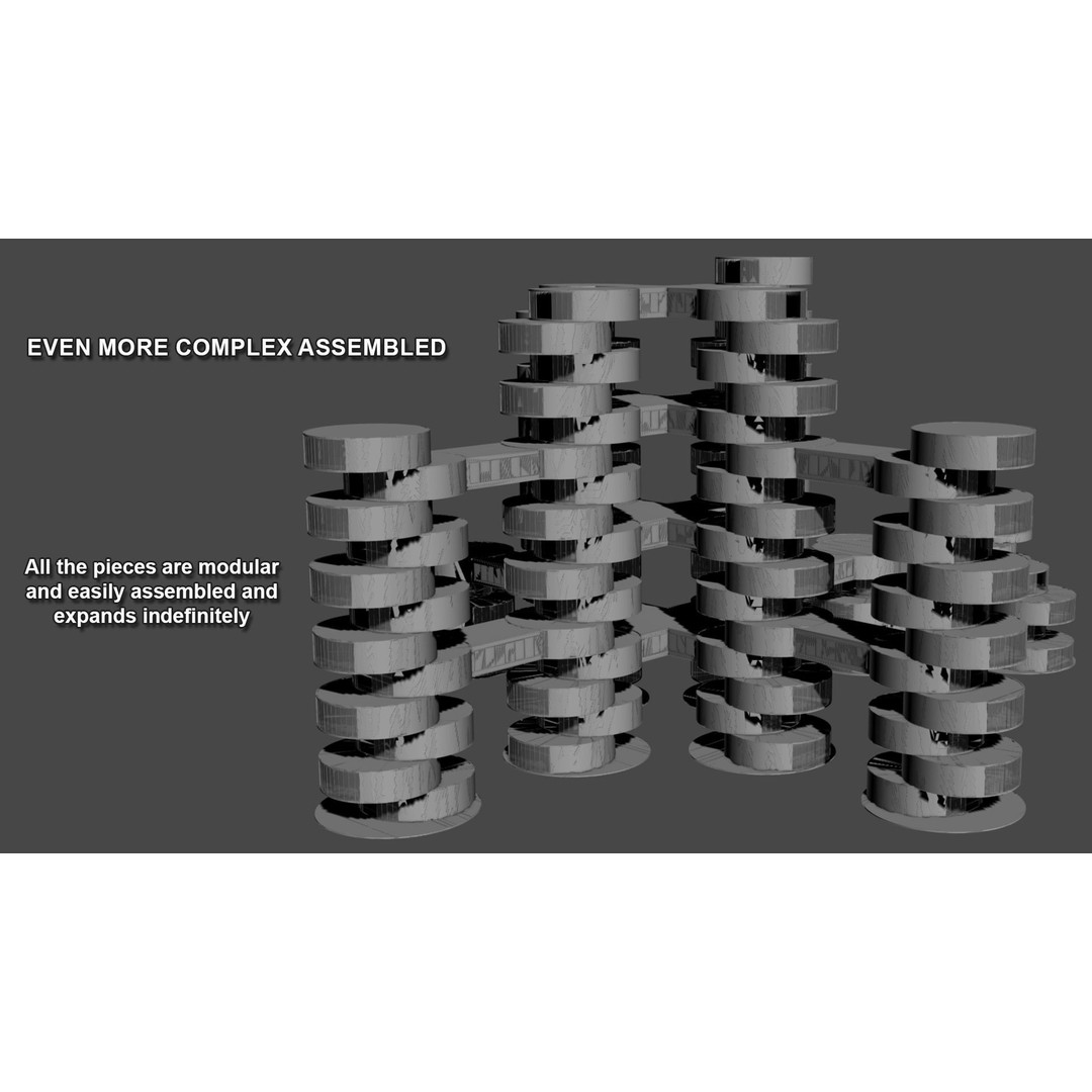 Research Center 3D Model – Low Poly Modular Environment, FBX