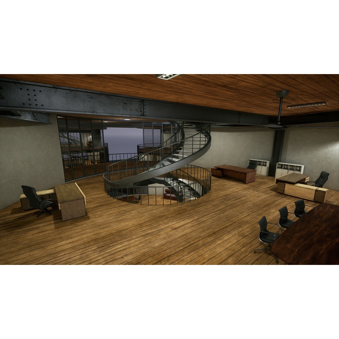 Research Center 3D Model – Low Poly Modular Environment, FBX - View 10