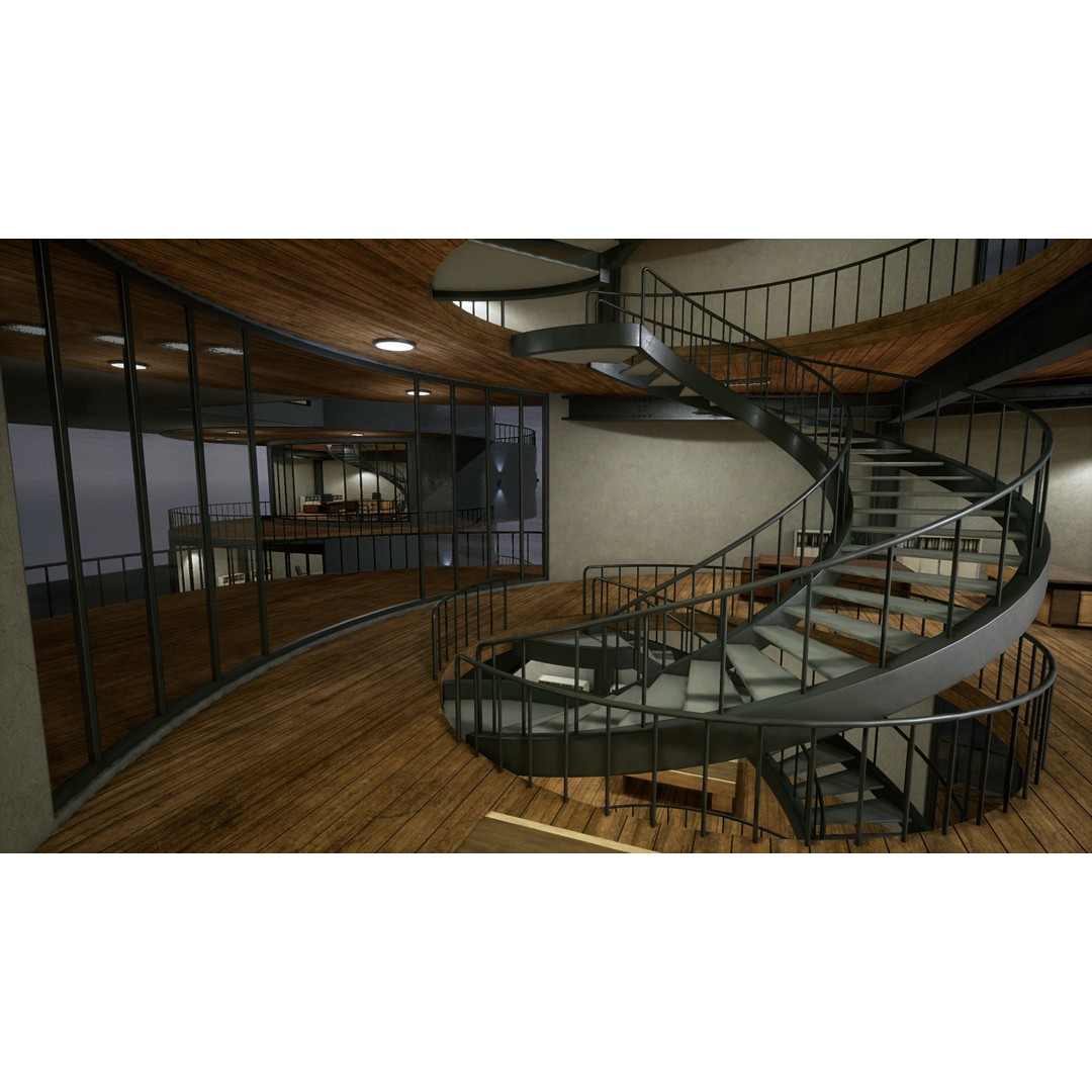 Research Center 3D Model – Low Poly Modular Environment, FBX - View 12