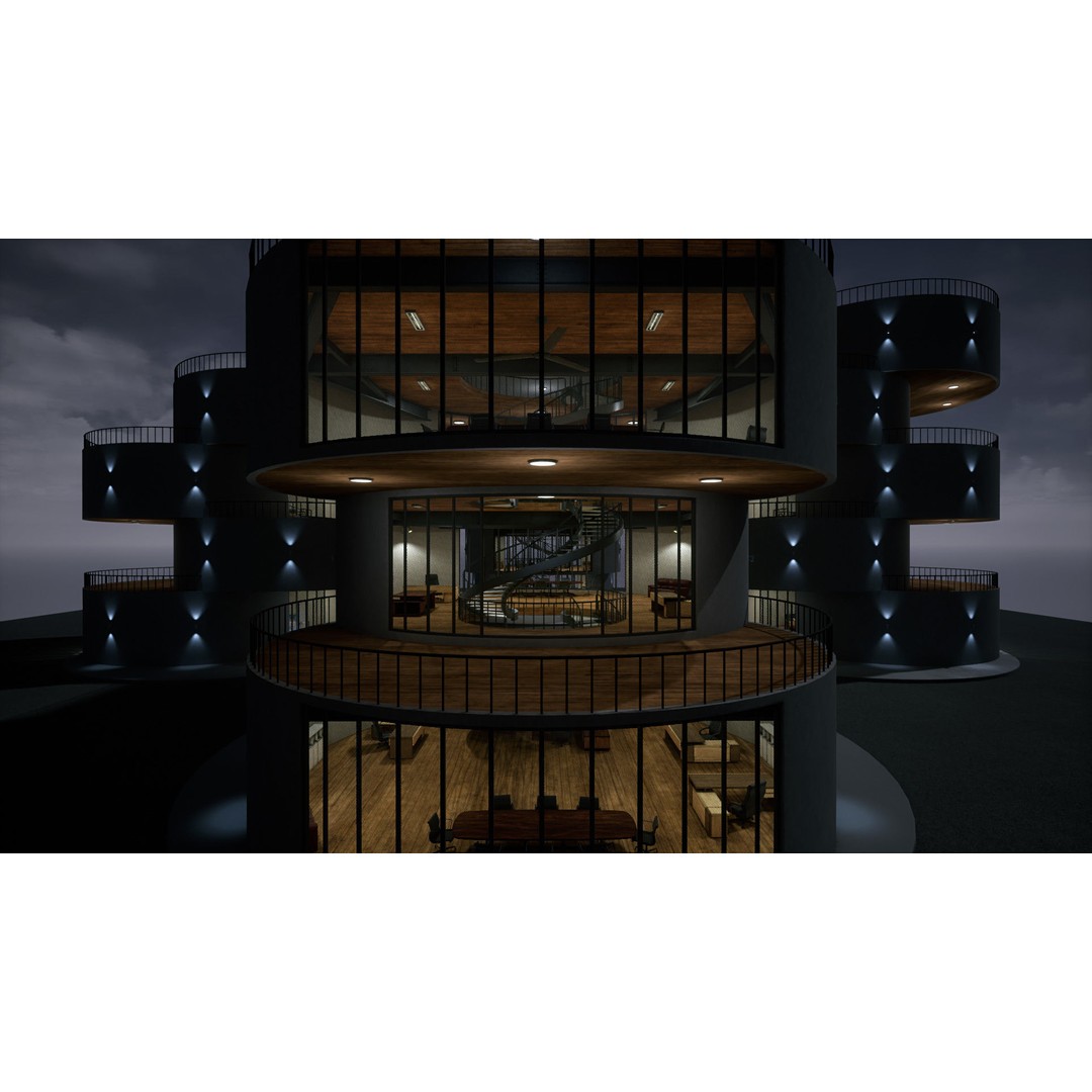 Research Center 3D Model – Low Poly Modular Environment, FBX - View 18