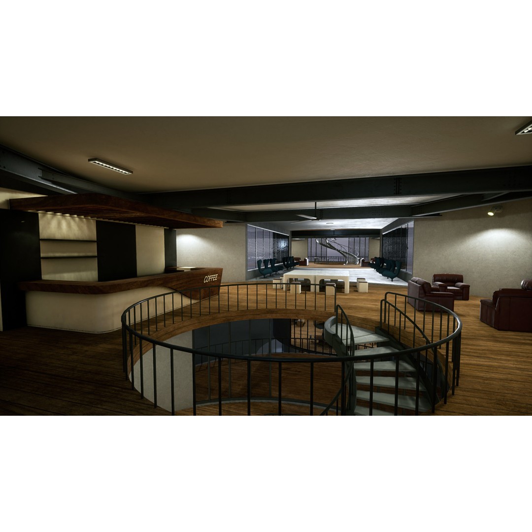 Research Center 3D Model – Low Poly Modular Environment, FBX - View 20