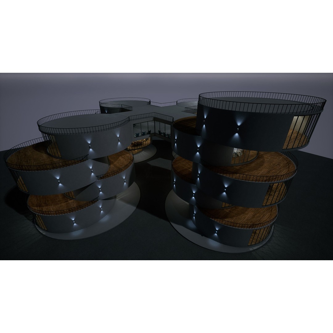 Research Center 3D Model – Low Poly Modular Environment, FBX - View 21