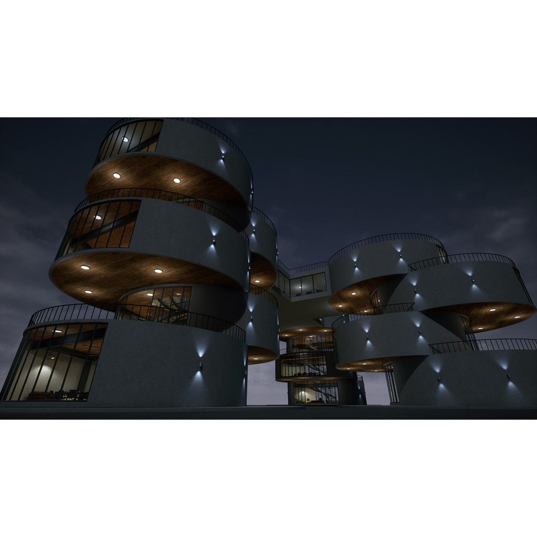 Research Center 3D Model – Low Poly Modular Environment, FBX - View 3