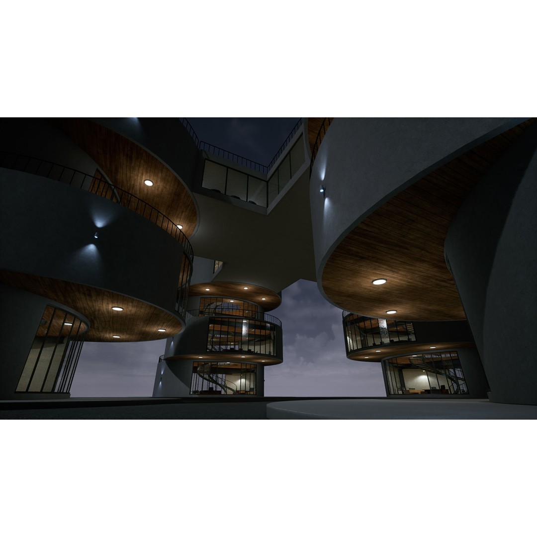 Research Center 3D Model – Low Poly Modular Environment, FBX - View 4