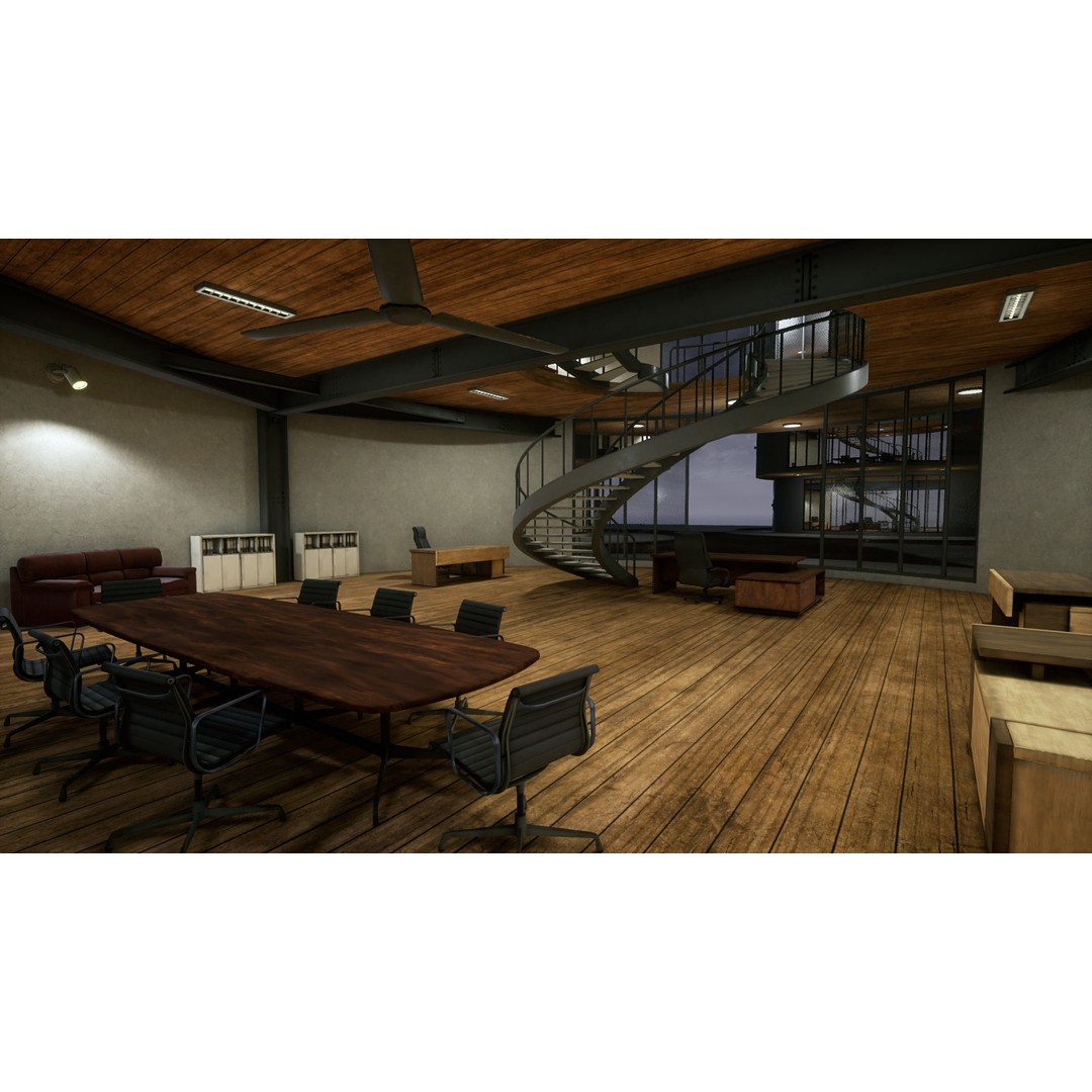 Research Center 3D Model – Low Poly Modular Environment, FBX - View 7