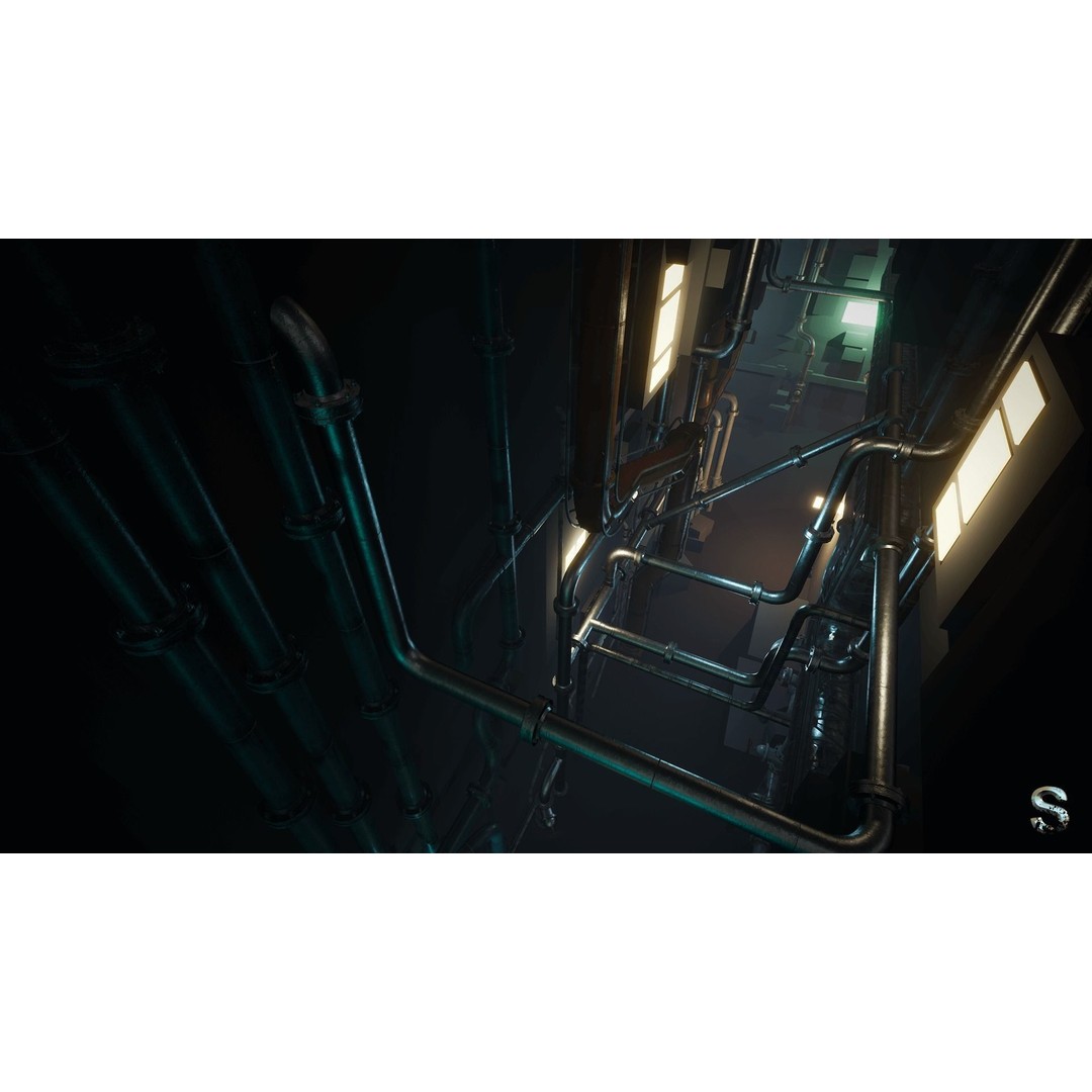 Modular Pipe Pack 3D Model – Low Poly Industrial Asset, FBX, PBR - View 6