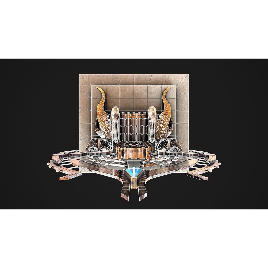 Fantasy Throne 3D Model – Low Poly PBR Asset for Games & Archviz - View 10