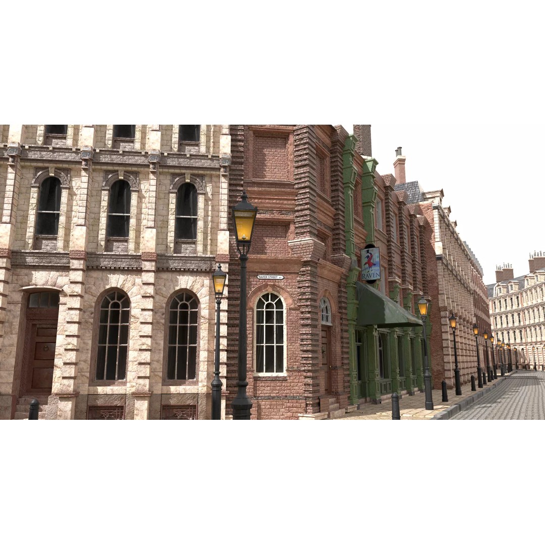 Victorian London 3D Model – Steampunk Architecture Asset Pack, Blender - View 12