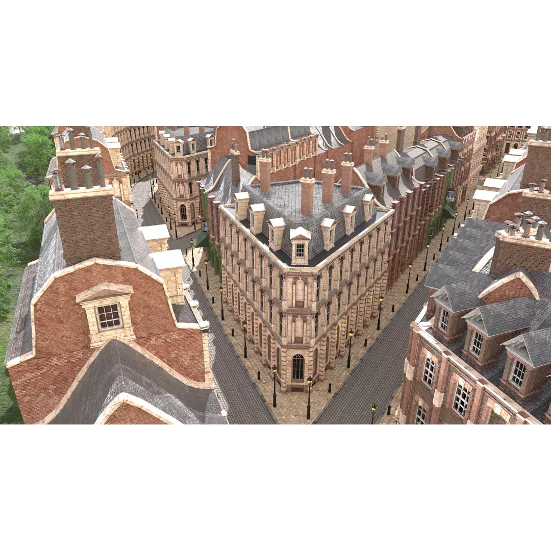 Victorian London 3D Model – Steampunk Architecture Asset Pack, Blender - View 2