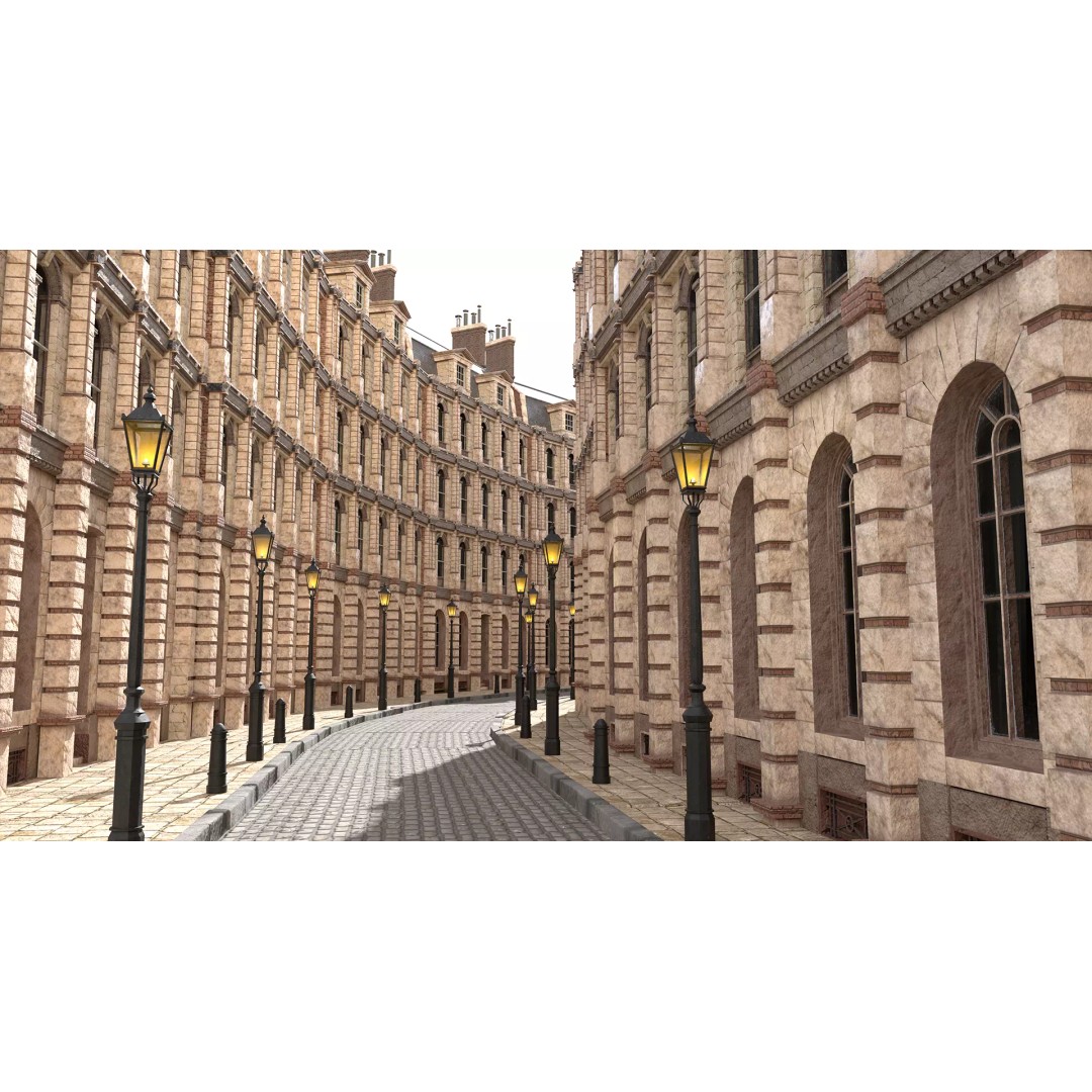 Victorian London 3D Model – Steampunk Architecture Asset Pack, Blender - View 21