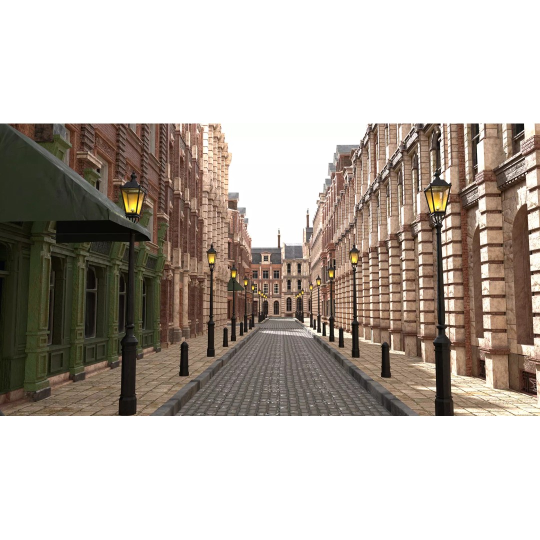 Victorian London 3D Model – Steampunk Architecture Asset Pack, Blender - View 30