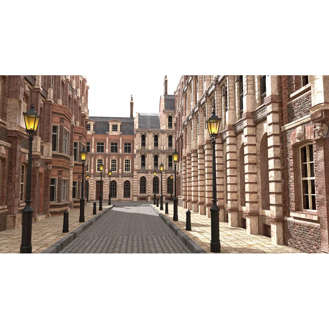 Victorian London 3D Model – Steampunk Architecture Asset Pack, Blender - View 33