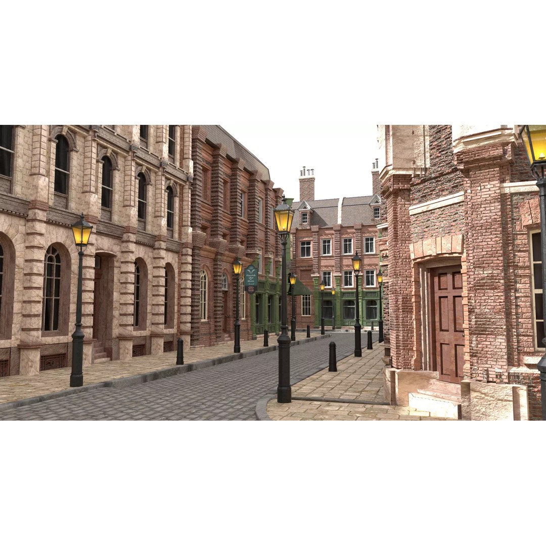 Victorian London 3D Model – Steampunk Architecture Asset Pack, Blender - View 36