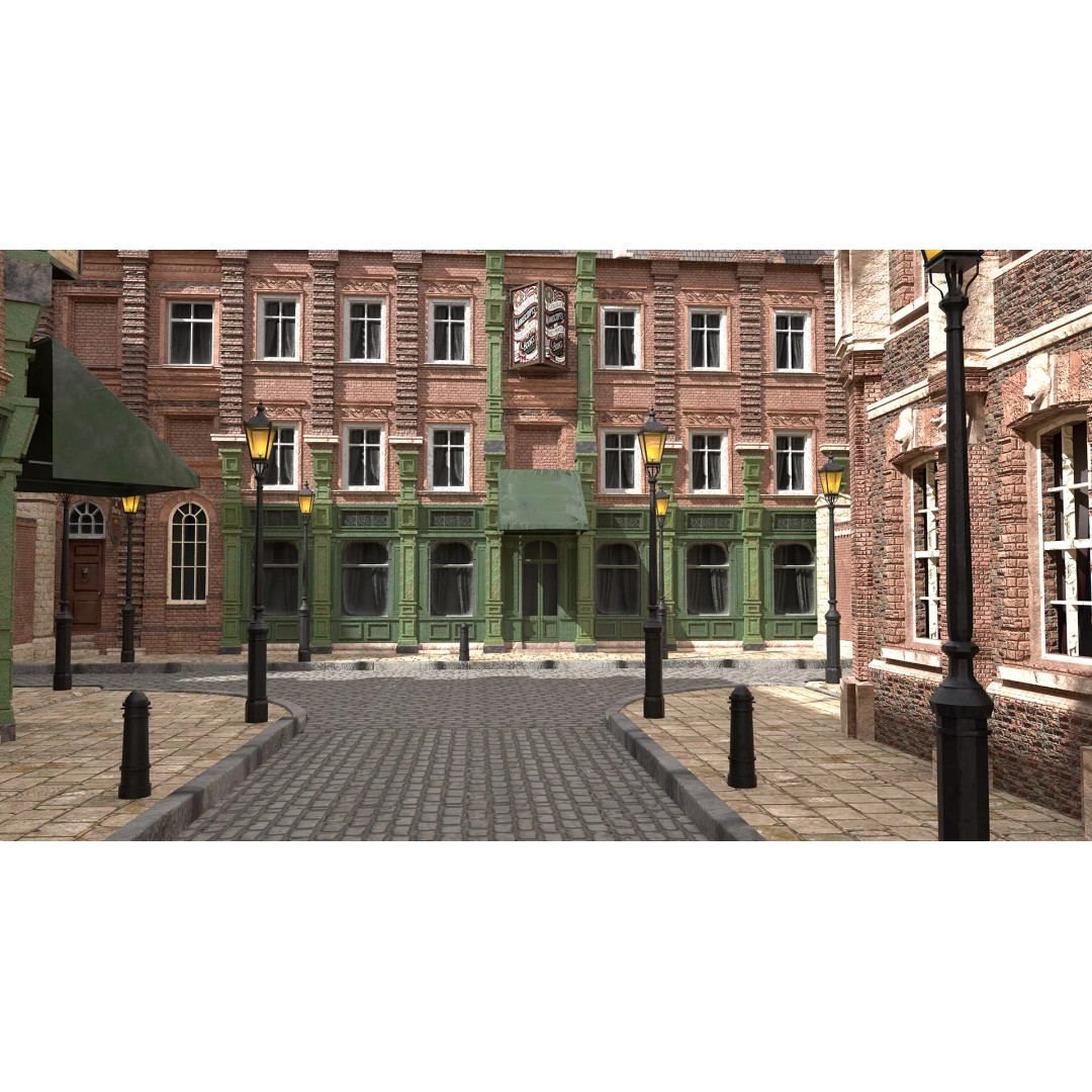 Victorian London 3D Model – Steampunk Architecture Asset Pack, Blender - View 39