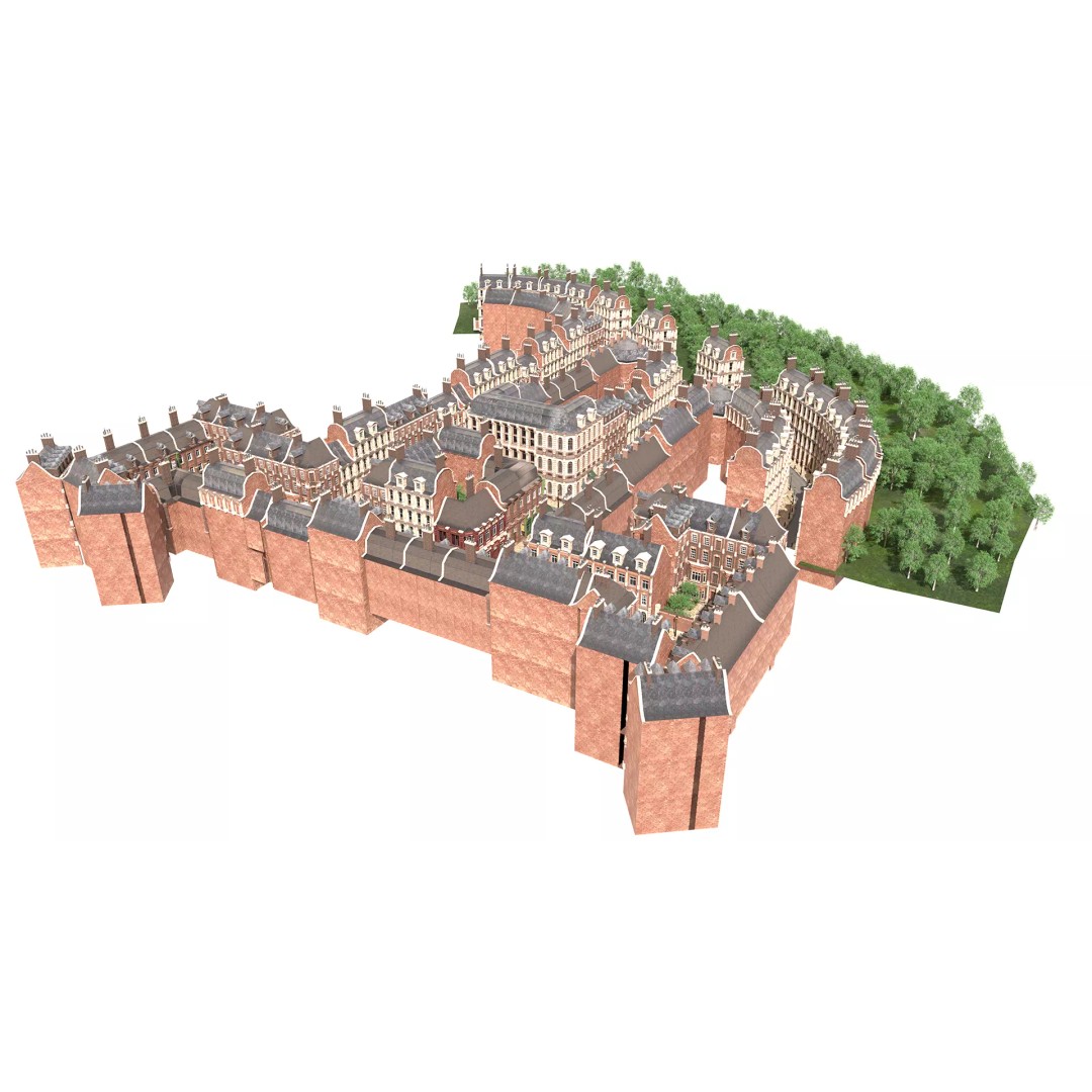 Victorian London 3D Model – Steampunk Architecture Asset Pack, Blender - View 5