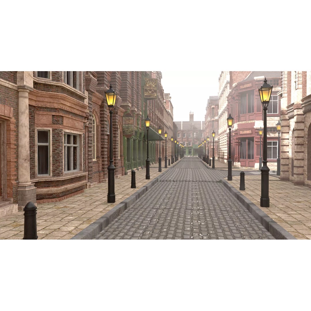 Victorian London 3D Model – Steampunk Architecture Asset Pack, Blender - View 52