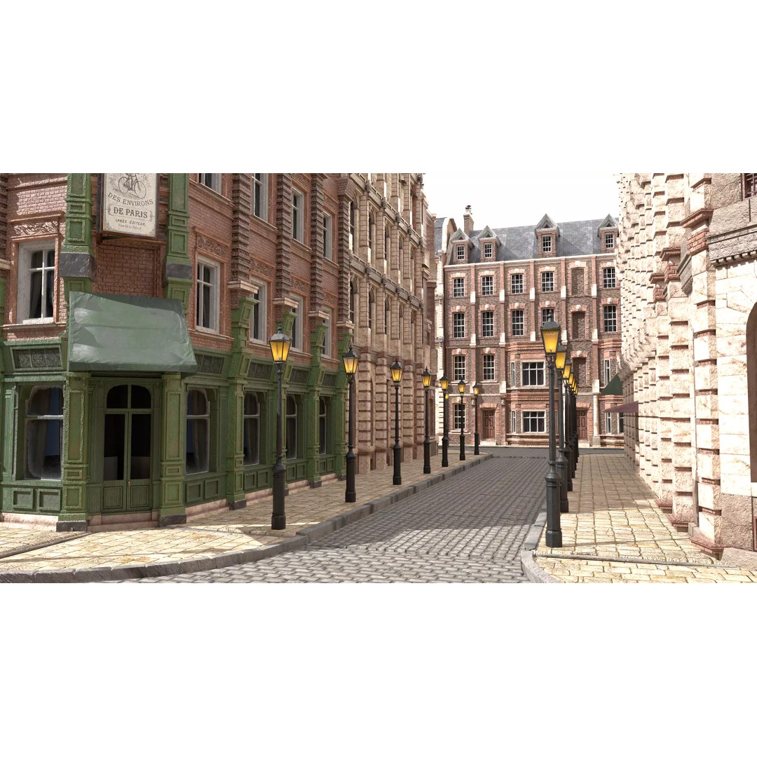 Victorian London 3D Model – Steampunk Architecture Asset Pack, Blender - View 81