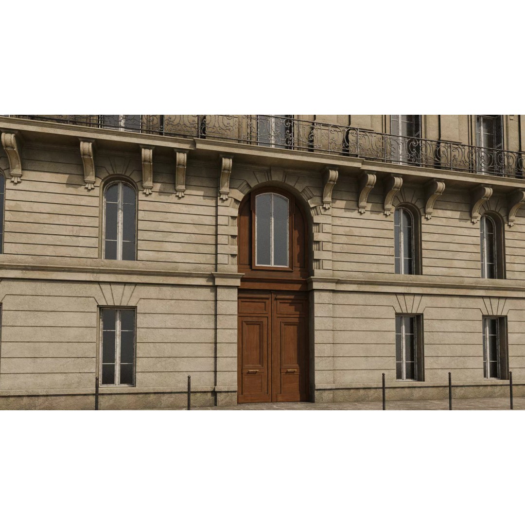 Classical City Building 3D Model – PBR Textured for Archviz, Blender, FBX - View 12