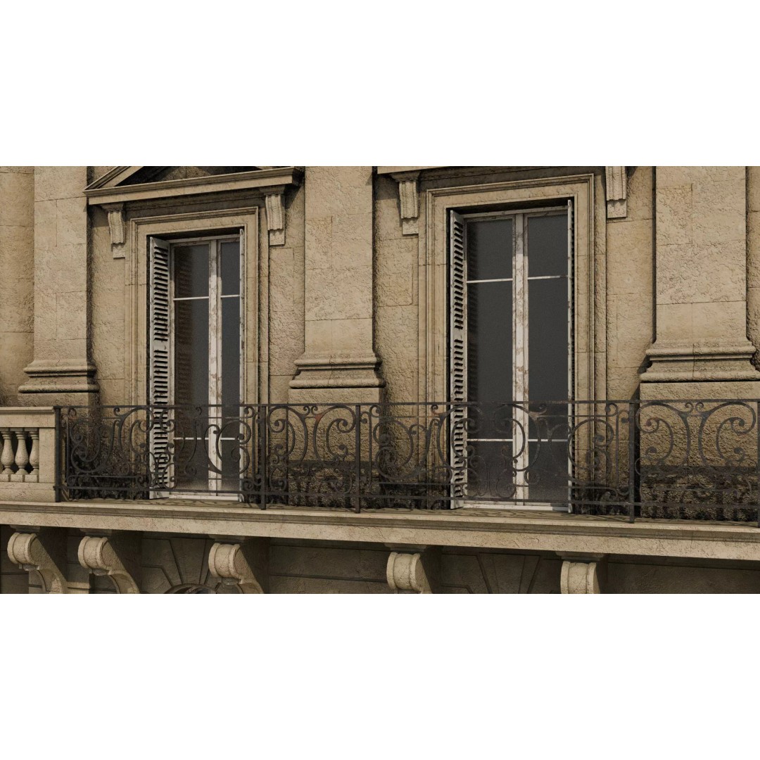 Classical City Building 3D Model – PBR Textured for Archviz, Blender, FBX - View 16