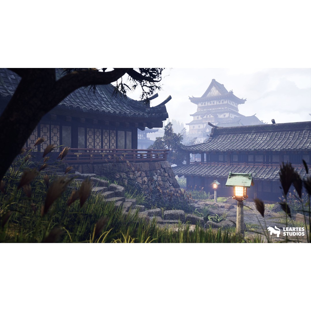 Feudal Japanese Castle 3D Model – Low Poly Environment, Game Ready - View 7