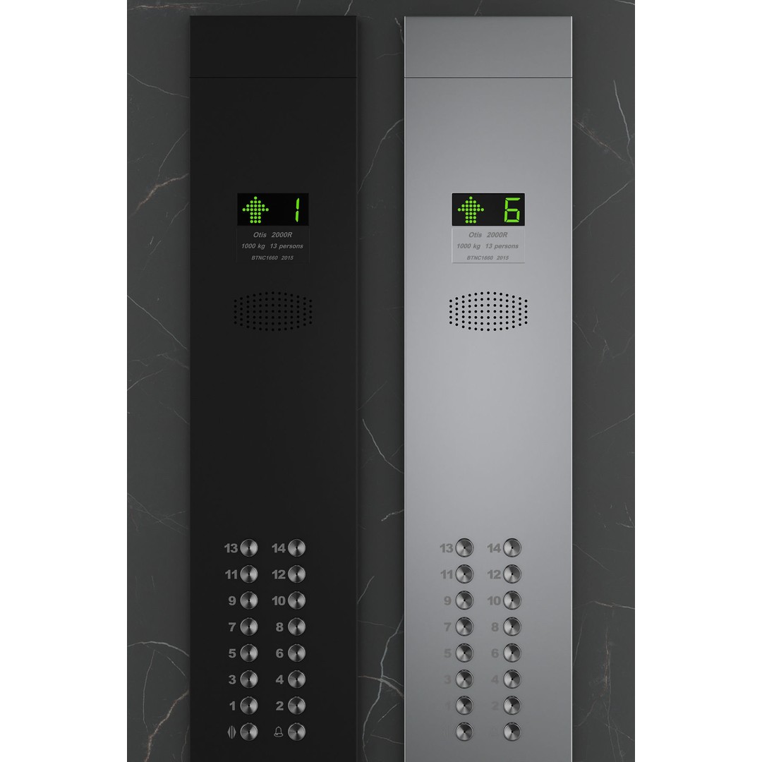 OTIS 2000 R Elevator 3D Model – Realistic Animation, PBR, Blender, FBX - View 14