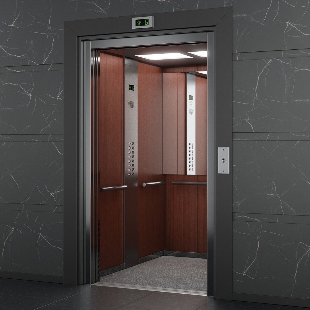 OTIS 2000 R Elevator 3D Model – Realistic Animation, PBR, Blender, FBX - View 23